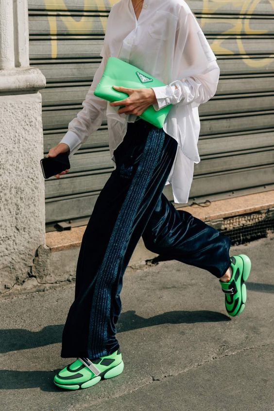 Your guide to styling coloured sneakers